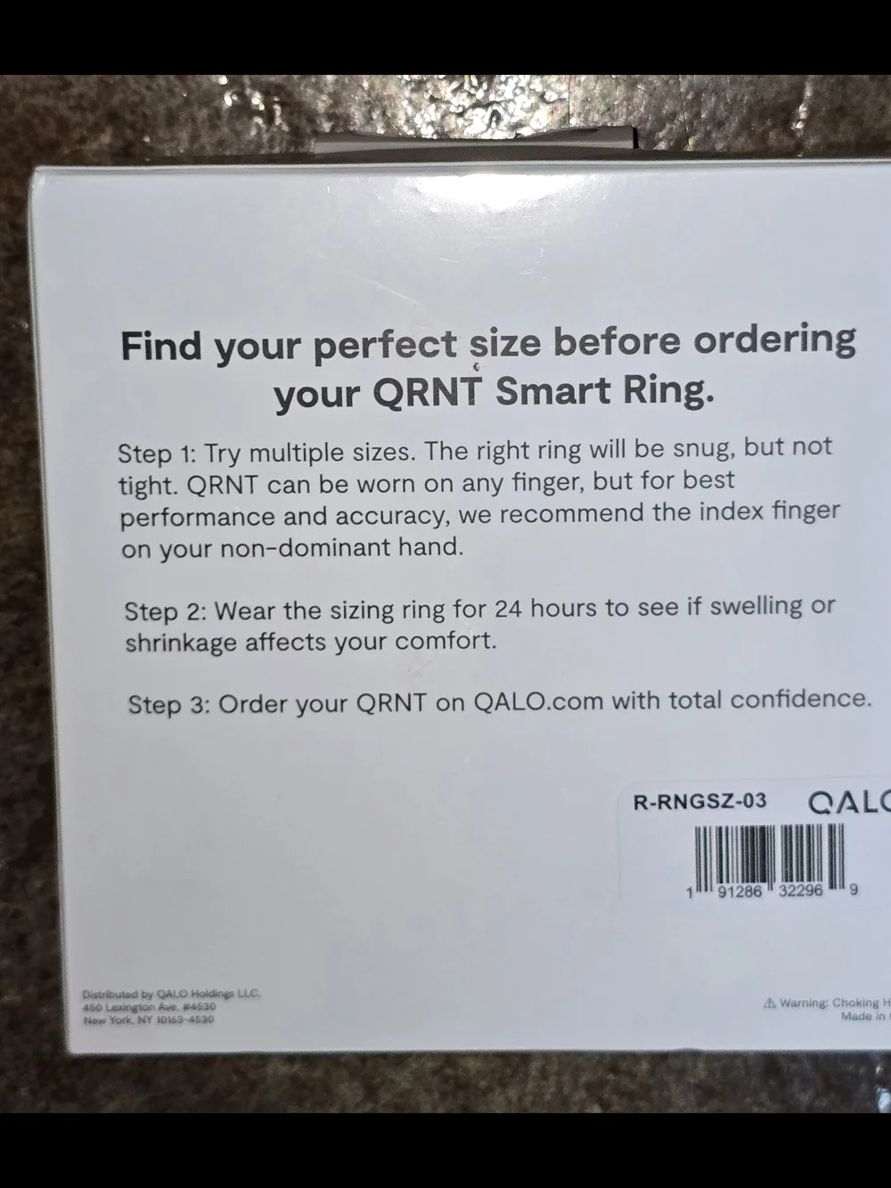 New QALO Ring Sizing Kit Set Ring Sizer, Sizes 6-14, Blue (Ring Not Included)